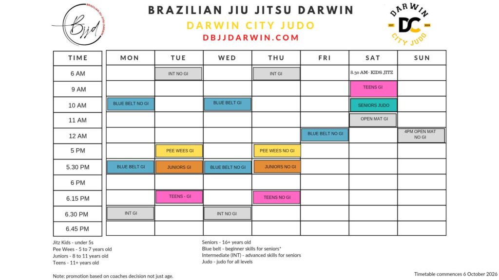 time table 2026